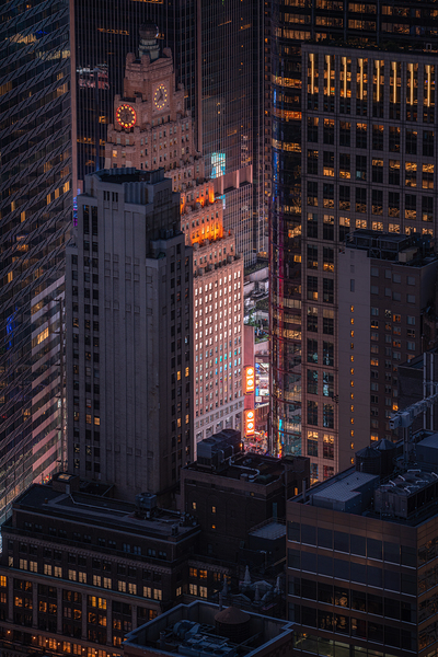 Timeless New York | Aerial View of Times Square from Empire State Building Print