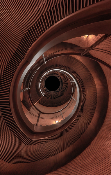 Spiral Staircase Osaka Architectural Print Print