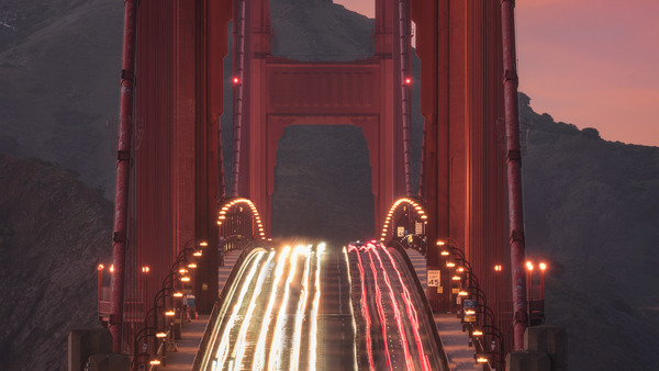 Traffic Golden Gate Bridge Print