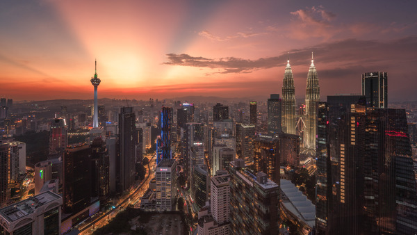 Sunset Over Kuala Lumpur | Urban Glow Print