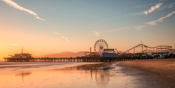 Santa Monica beach Pier Print