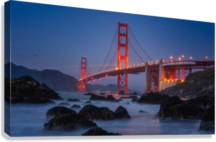 Red & Blue Golden Gate Bridge