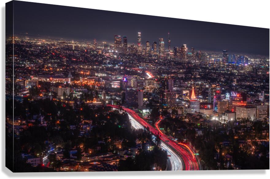 City of Lights Los Angeles  Canvas Print