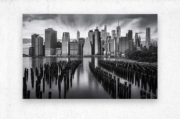 Manhattan Rain  Metal print