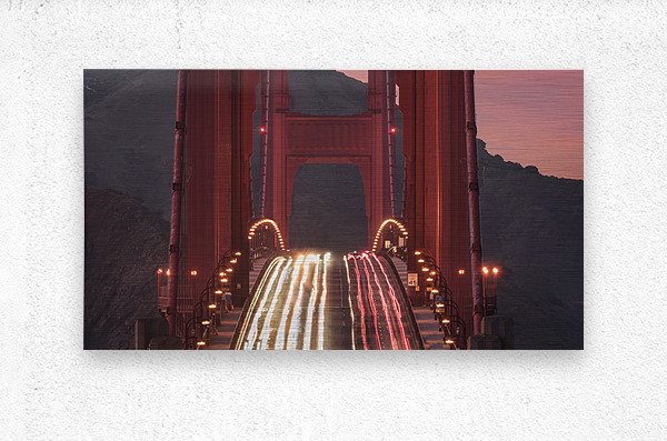 Traffic Golden Gate Bridge  Metal print