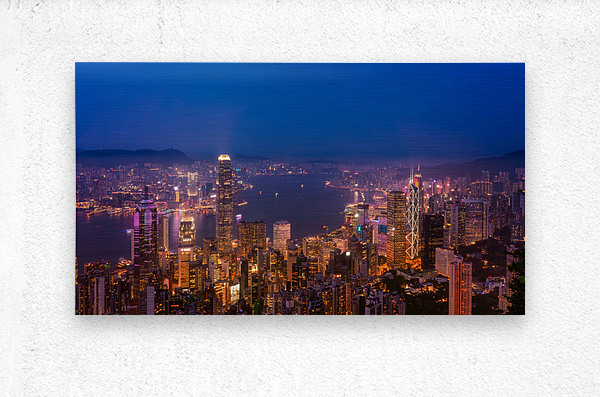 Blue Night Hong Kong  Metal print