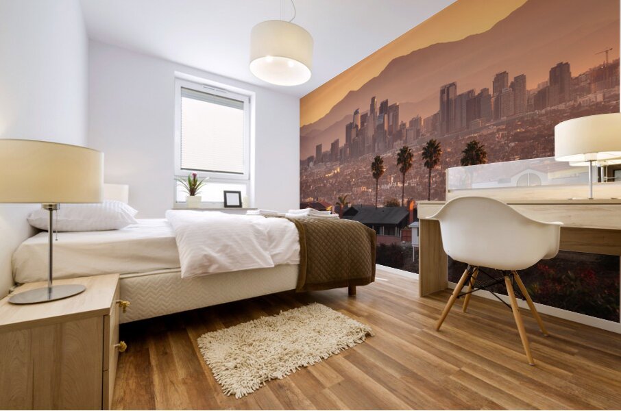 Downtown Los Angeles Morning Light Mural print