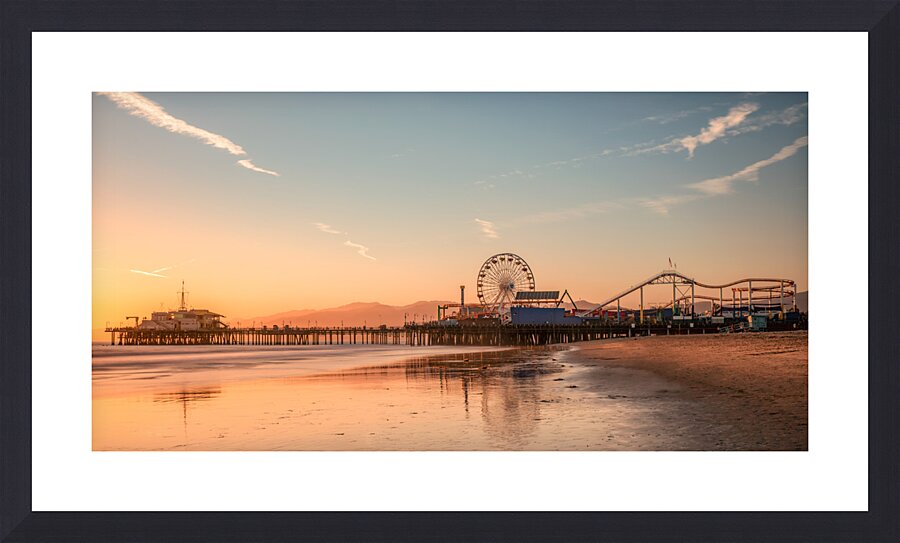 Santa Monica beach Pier  Framed Print Print