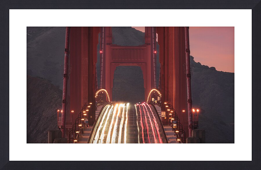 Traffic Golden Gate Bridge  Framed Print Print