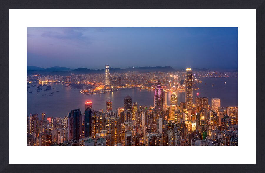 Hong Kong China Picture Frame print