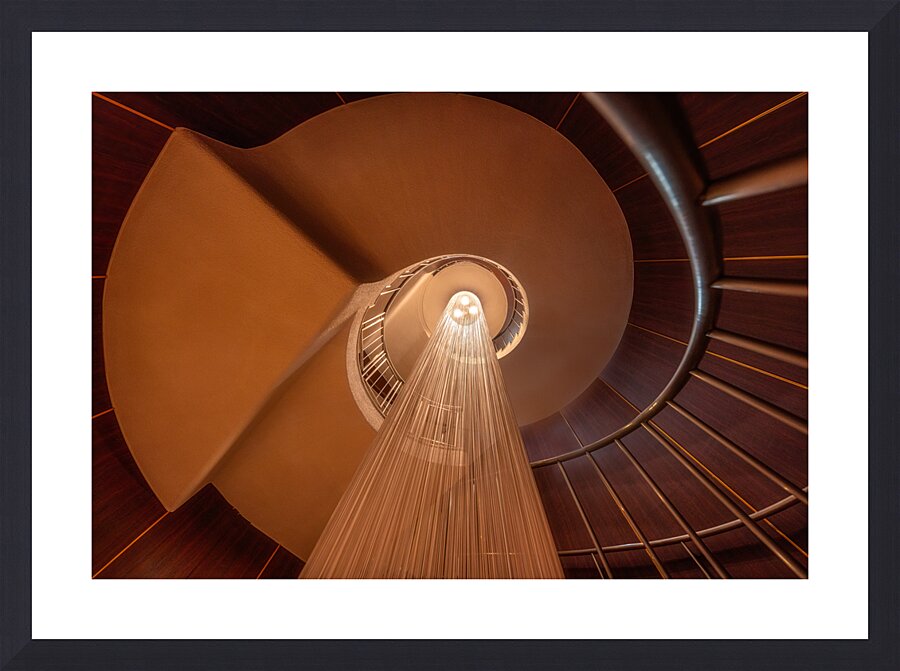 Spiral Staircase Osaka  Framed Print Print