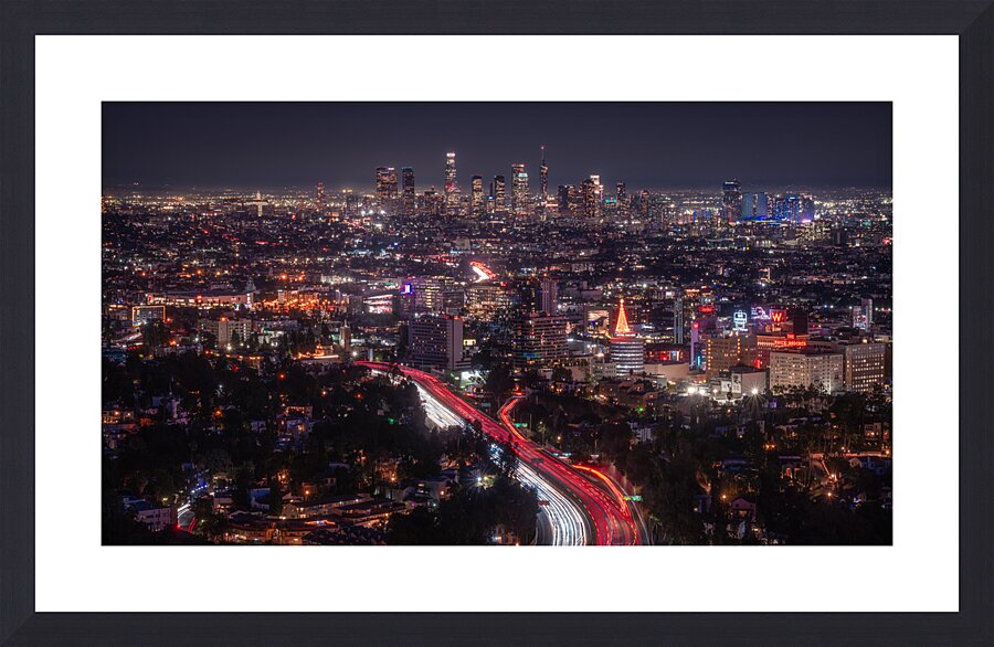 City of Lights Los Angeles  Framed Print Print