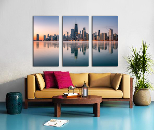 Chicago Illinois Skyline Split Canvas print