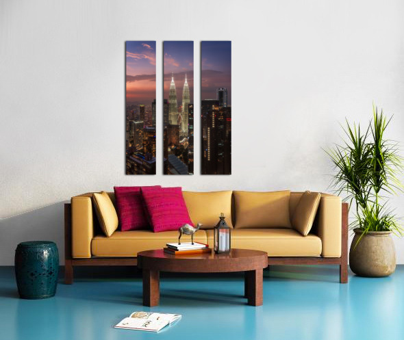 Twin Towers Kuala Lumpur Split Canvas print