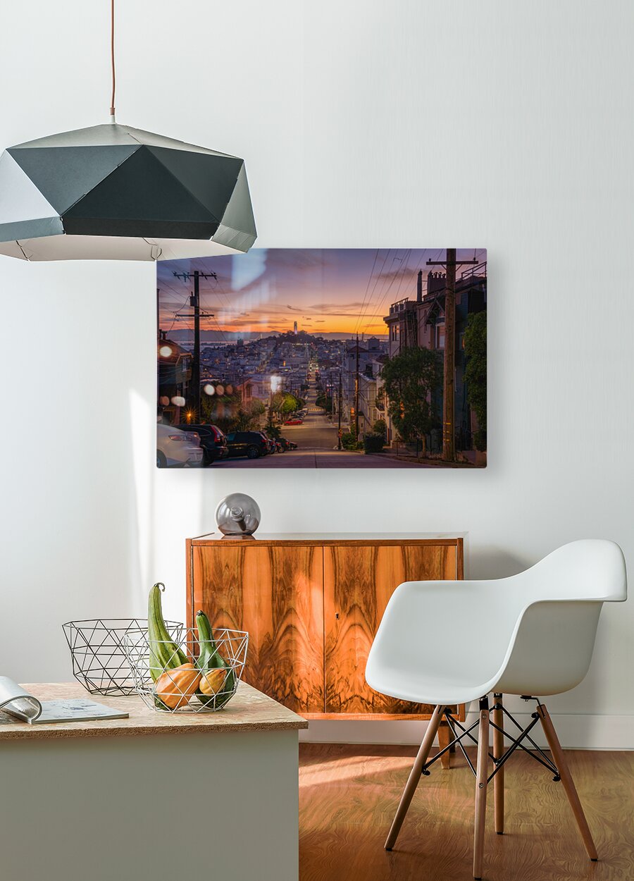 Streets of San Francisco  HD Metal print with Floating Frame on Back