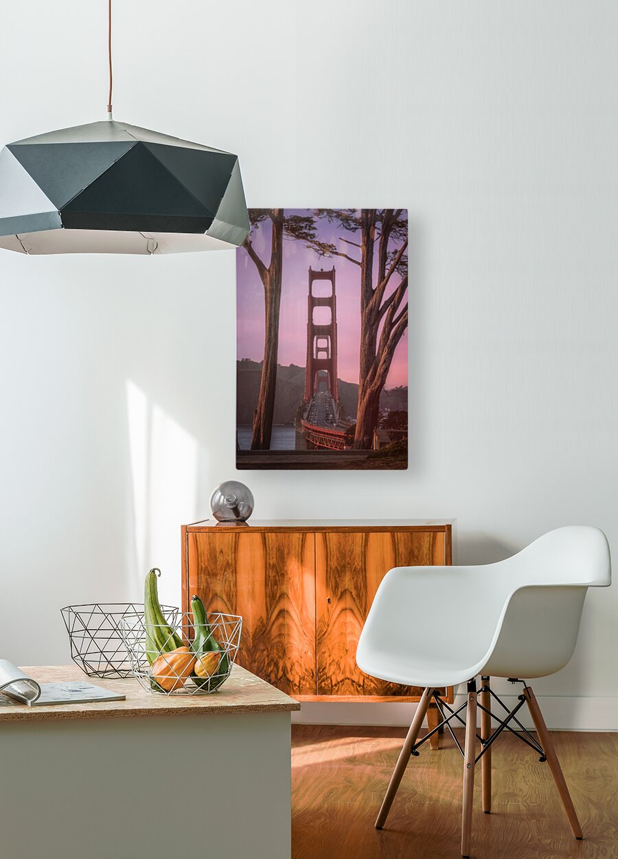 Golden Gate Bridge San Francisco  HD Metal print with Floating Frame on Back