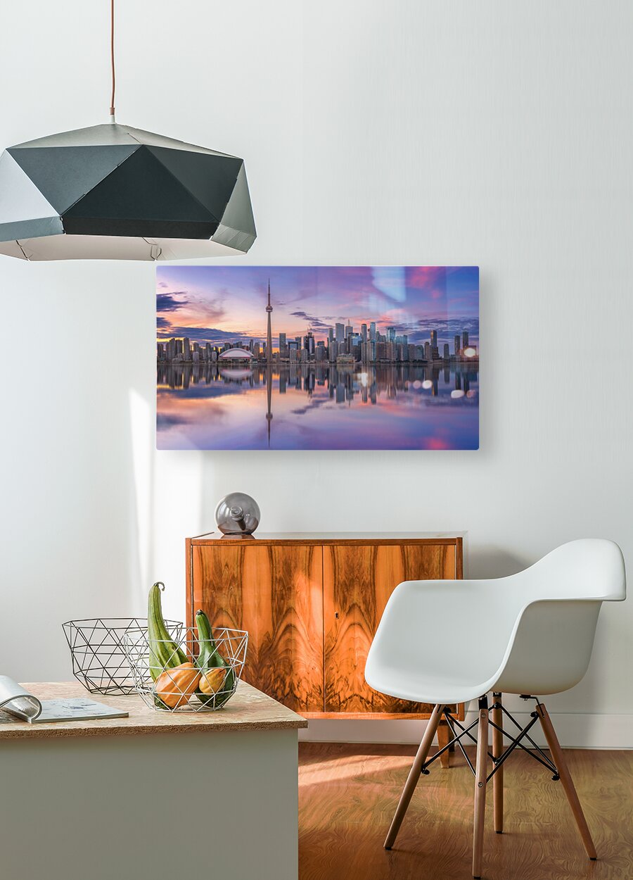 Toronto Skyline  HD Metal print with Floating Frame on Back