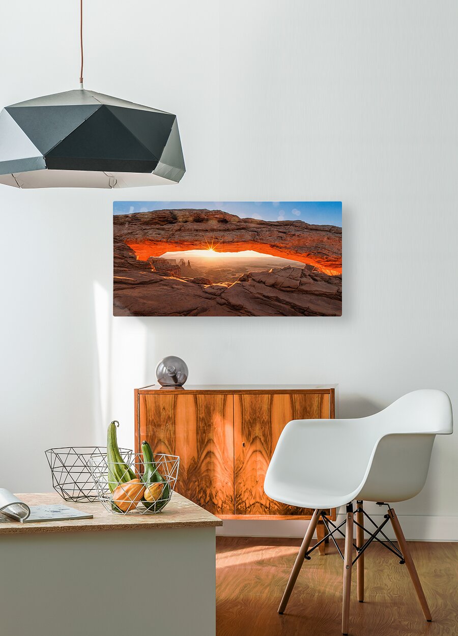 Mesa Arch Canyonlands  HD Metal print with Floating Frame on Back