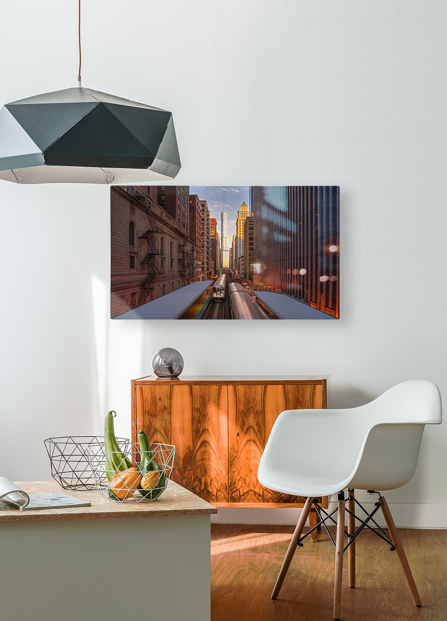 The Loop Chicago  HD Metal print with Floating Frame on Back