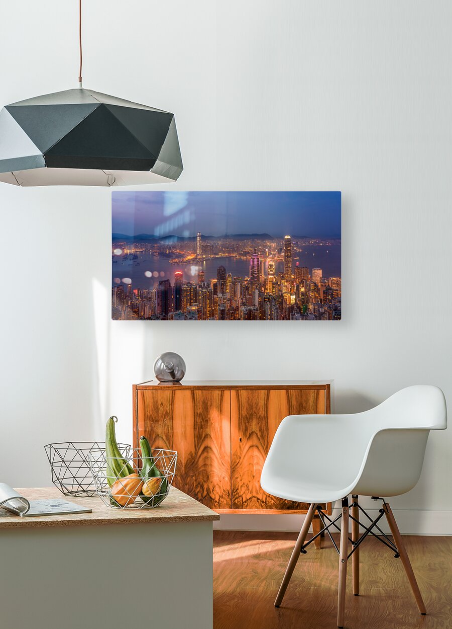 Hong Kong China  HD Metal print with Floating Frame on Back