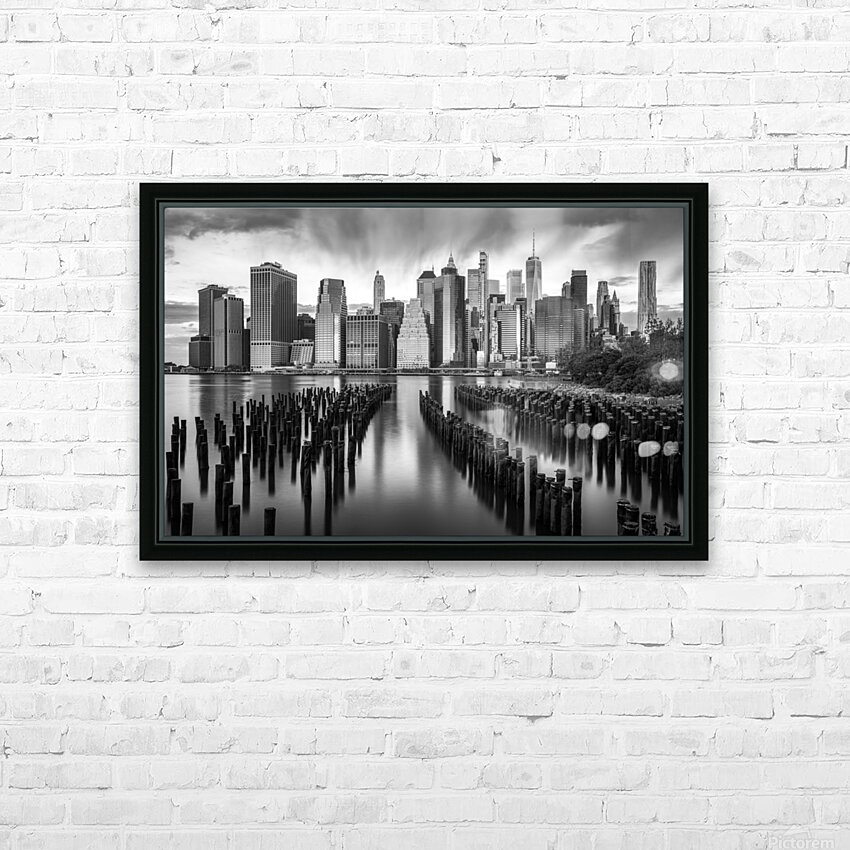Manhattan Rain HD Sublimation Metal print with Decorating Float Frame (BOX)