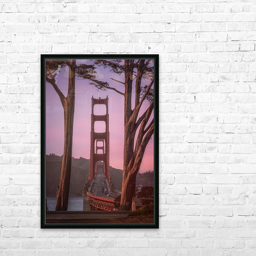 Golden Gate Bridge San Francisco HD Sublimation Metal print with Decorating Float Frame (BOX)