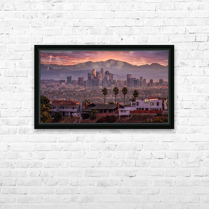 L.A. Sunrise HD Sublimation Metal print with Decorating Float Frame (BOX)