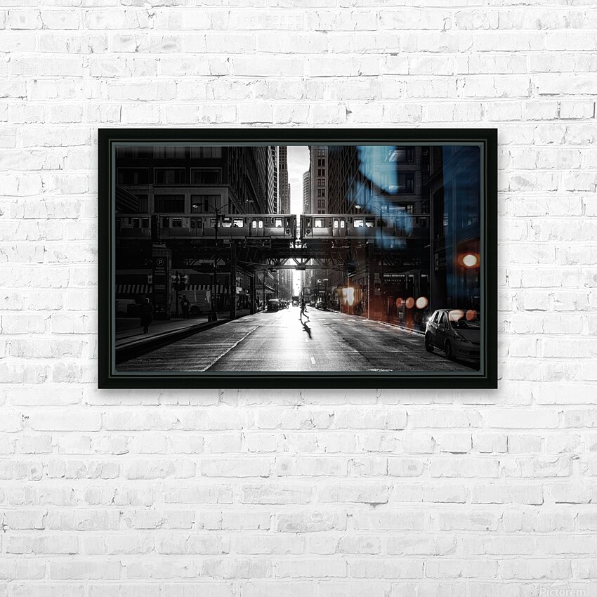 Downtown Chicago HD Sublimation Metal print with Decorating Float Frame (BOX)