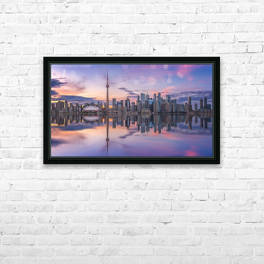Toronto Skyline HD Sublimation Metal print with Decorating Float Frame (BOX)