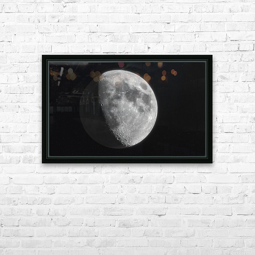 The Moon HD Sublimation Metal print with Decorating Float Frame (BOX)