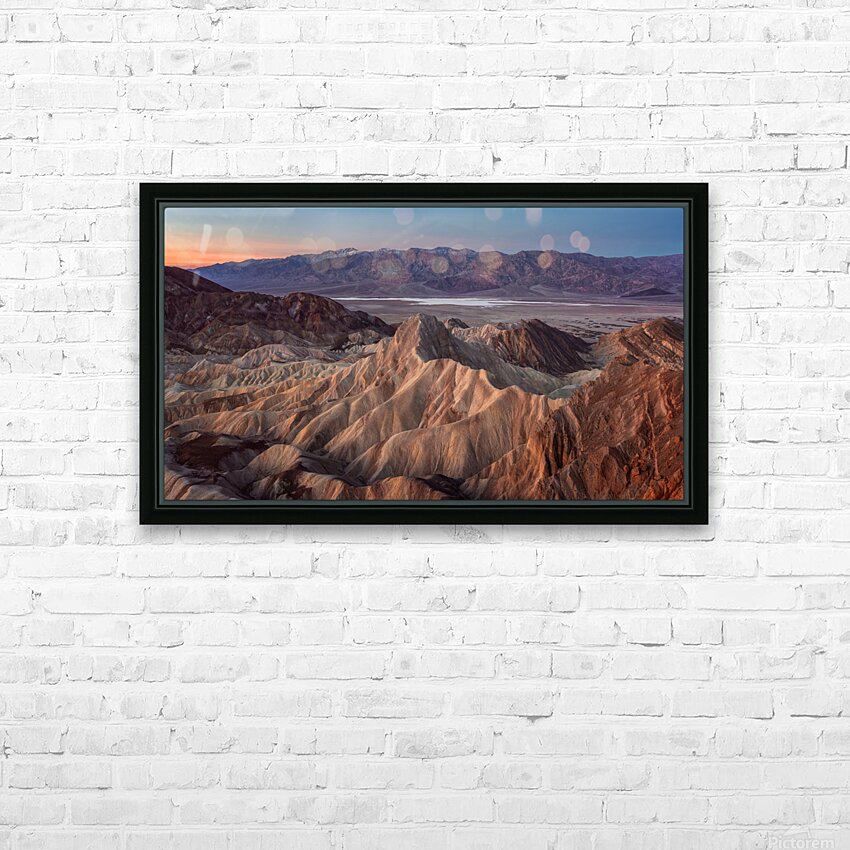 Zabriskie Point Death Valley HD Sublimation Metal print with Decorating Float Frame (BOX)