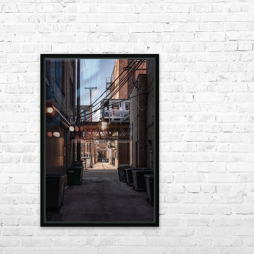 Urban Chicago HD Sublimation Metal print with Decorating Float Frame (BOX)