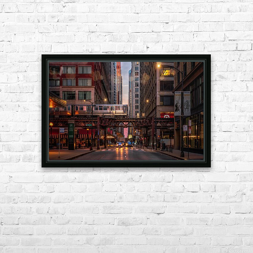 The City Chicago HD Sublimation Metal print with Decorating Float Frame (BOX)