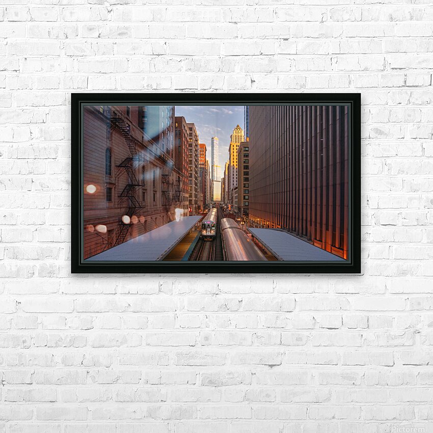 The Loop Chicago HD Sublimation Metal print with Decorating Float Frame (BOX)