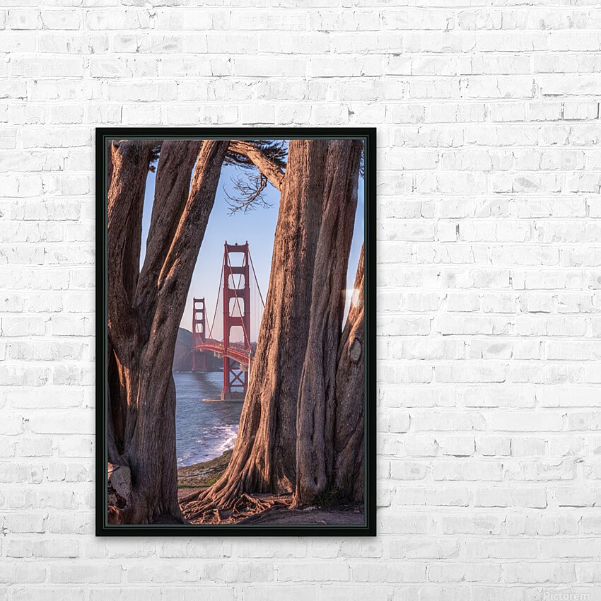 Golden Frame San Francisco HD Sublimation Metal print with Decorating Float Frame (BOX)