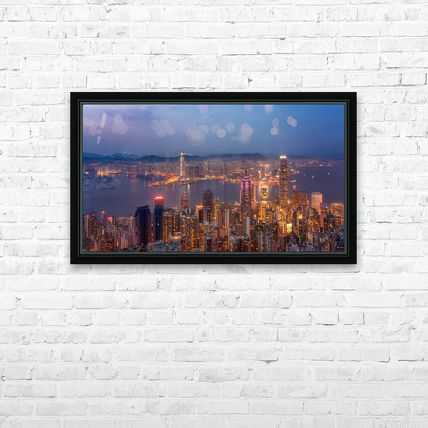 Hong Kong China HD Sublimation Metal print with Decorating Float Frame (BOX)