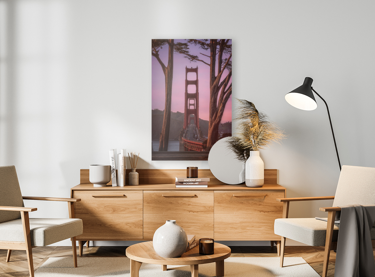 Golden Gate Bridge San Francisco  back frame mount