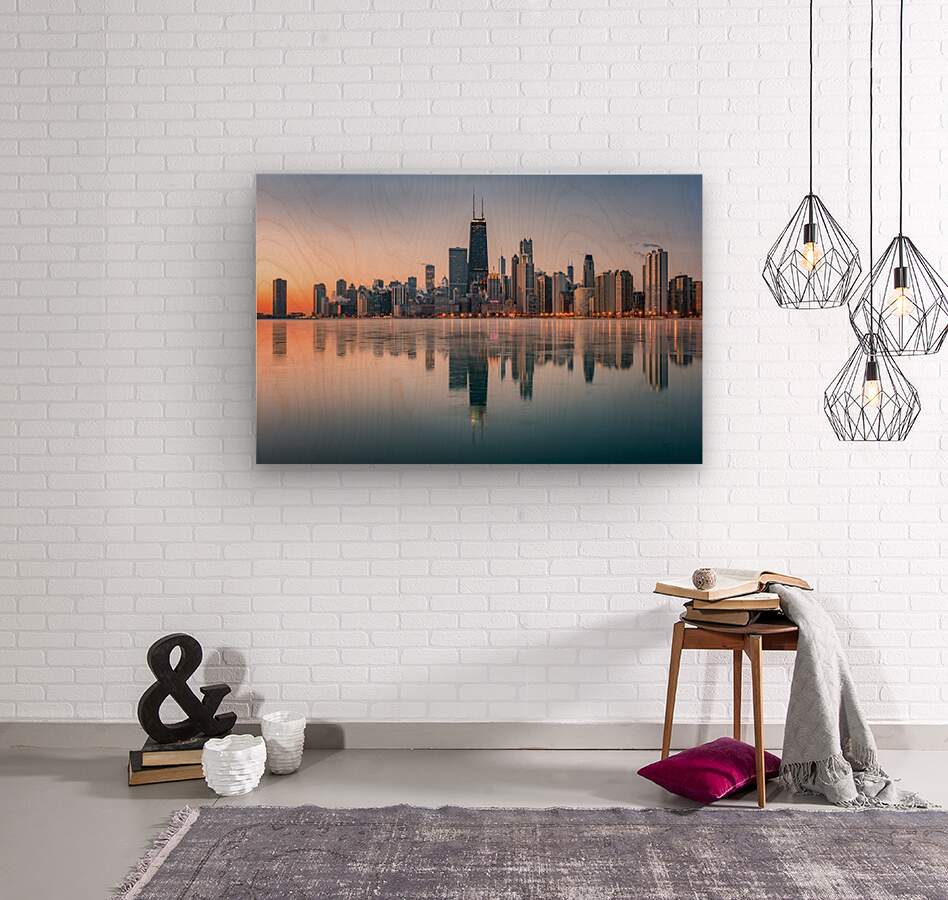Chicago Illinois Skyline  Wood print