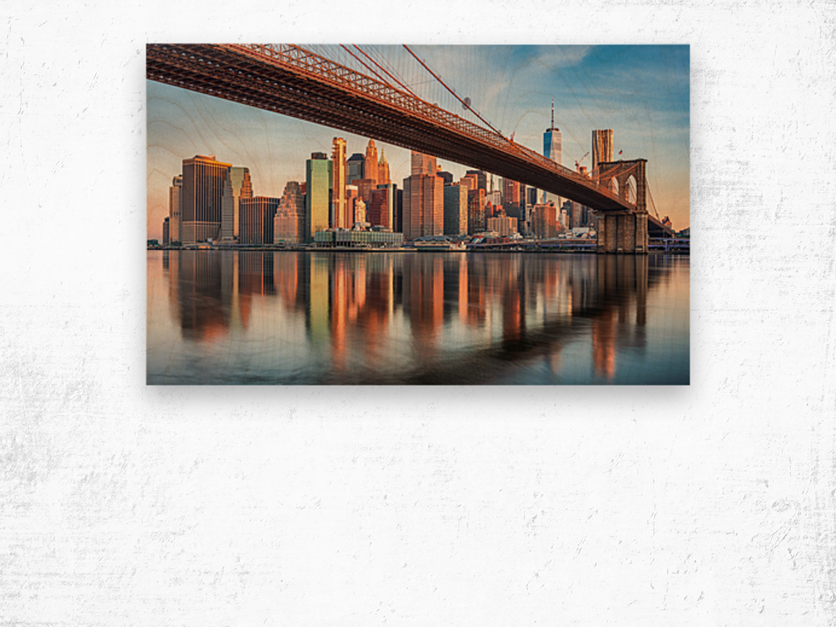 Manhattan Skyline  Wood print