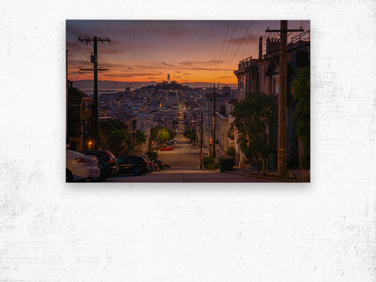 Streets of San Francisco Wood print