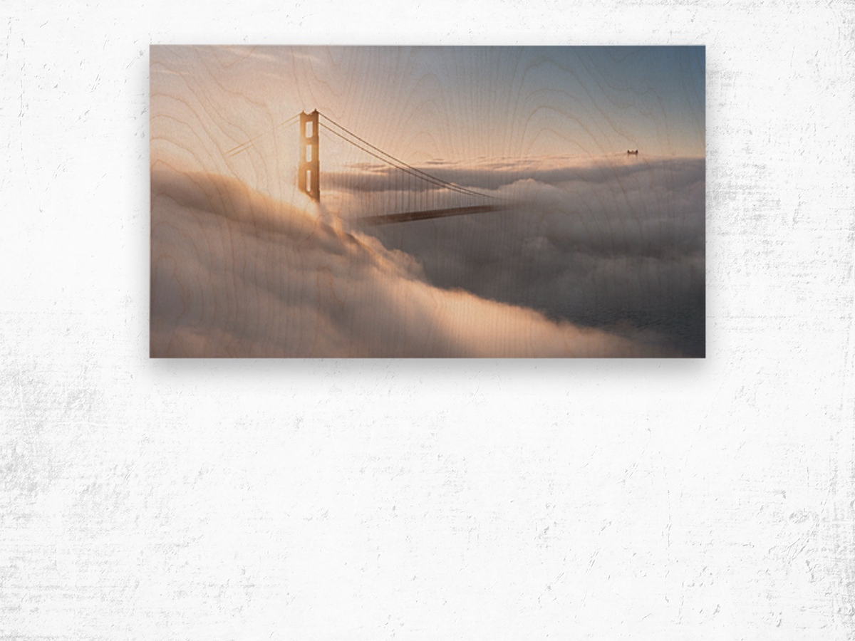 Golden Gate Sunrise Wood print