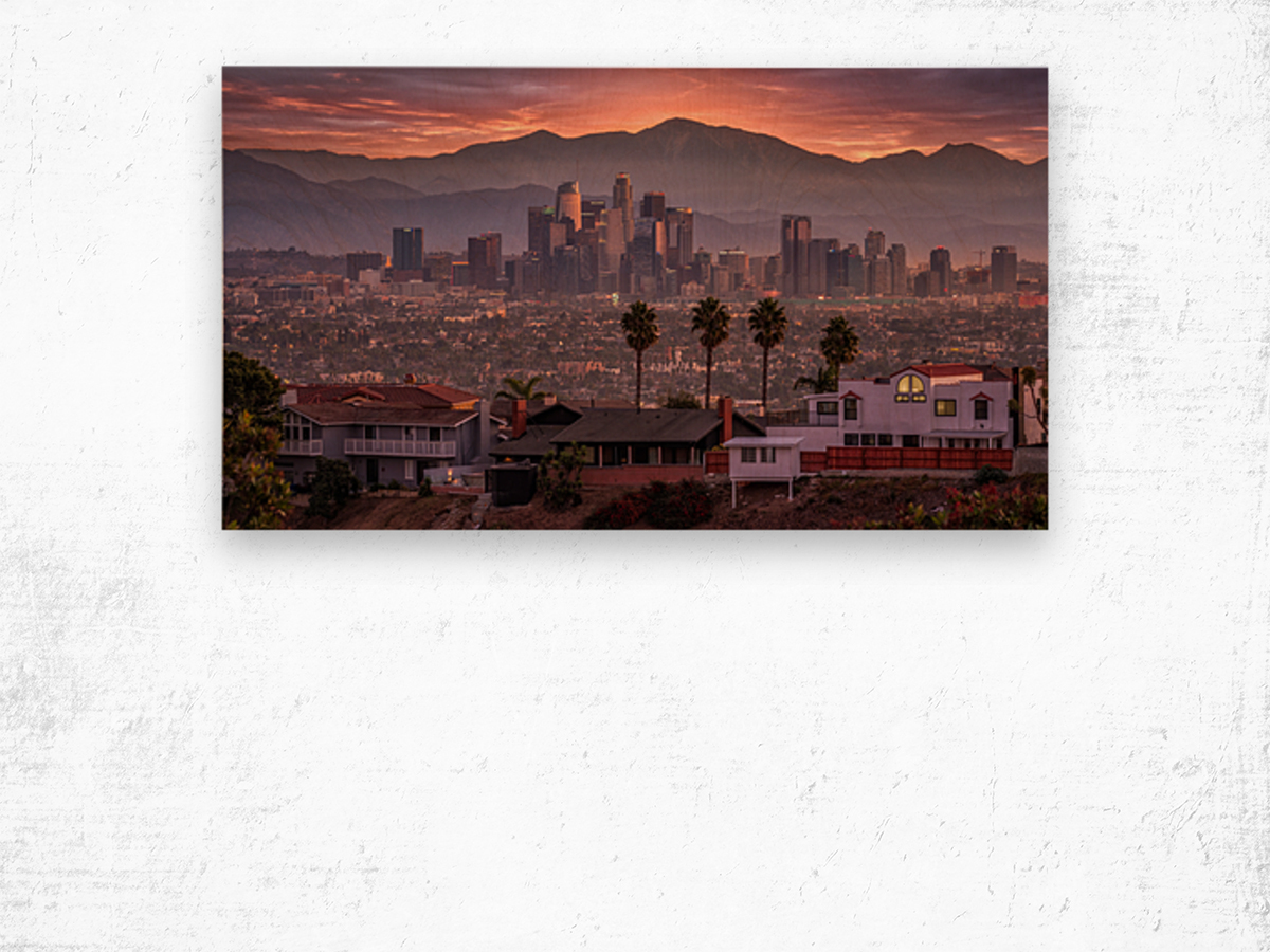 L.A. Sunrise Wood print