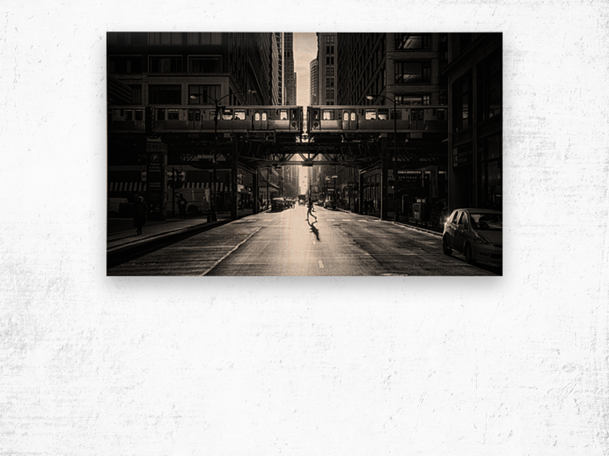 Downtown Chicago Wood print