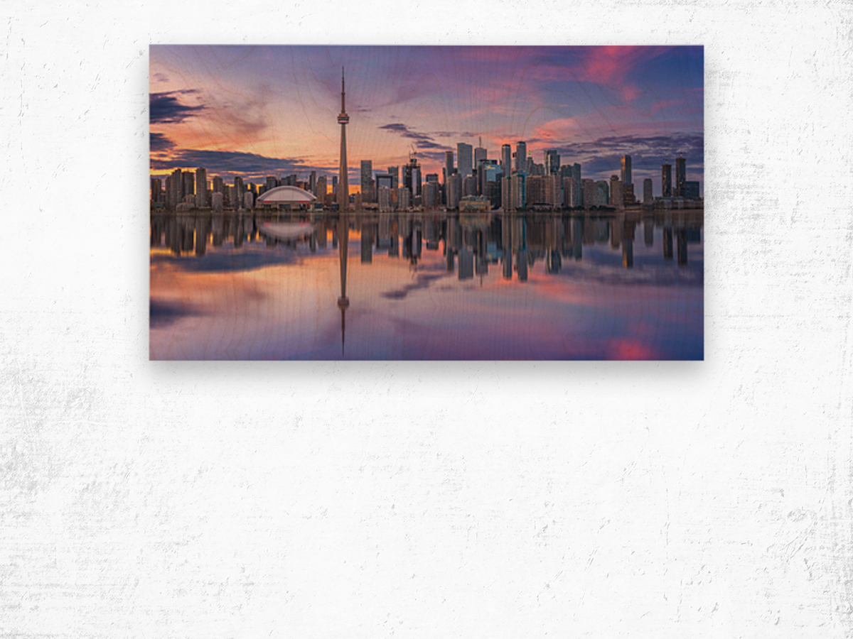 Toronto Skyline Wood print