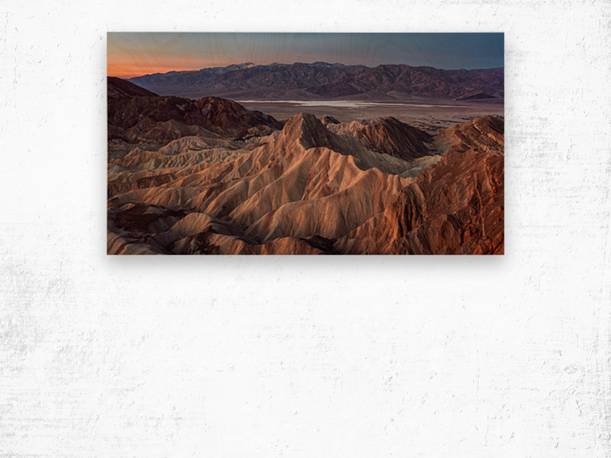 Zabriskie Point Death Valley Wood print
