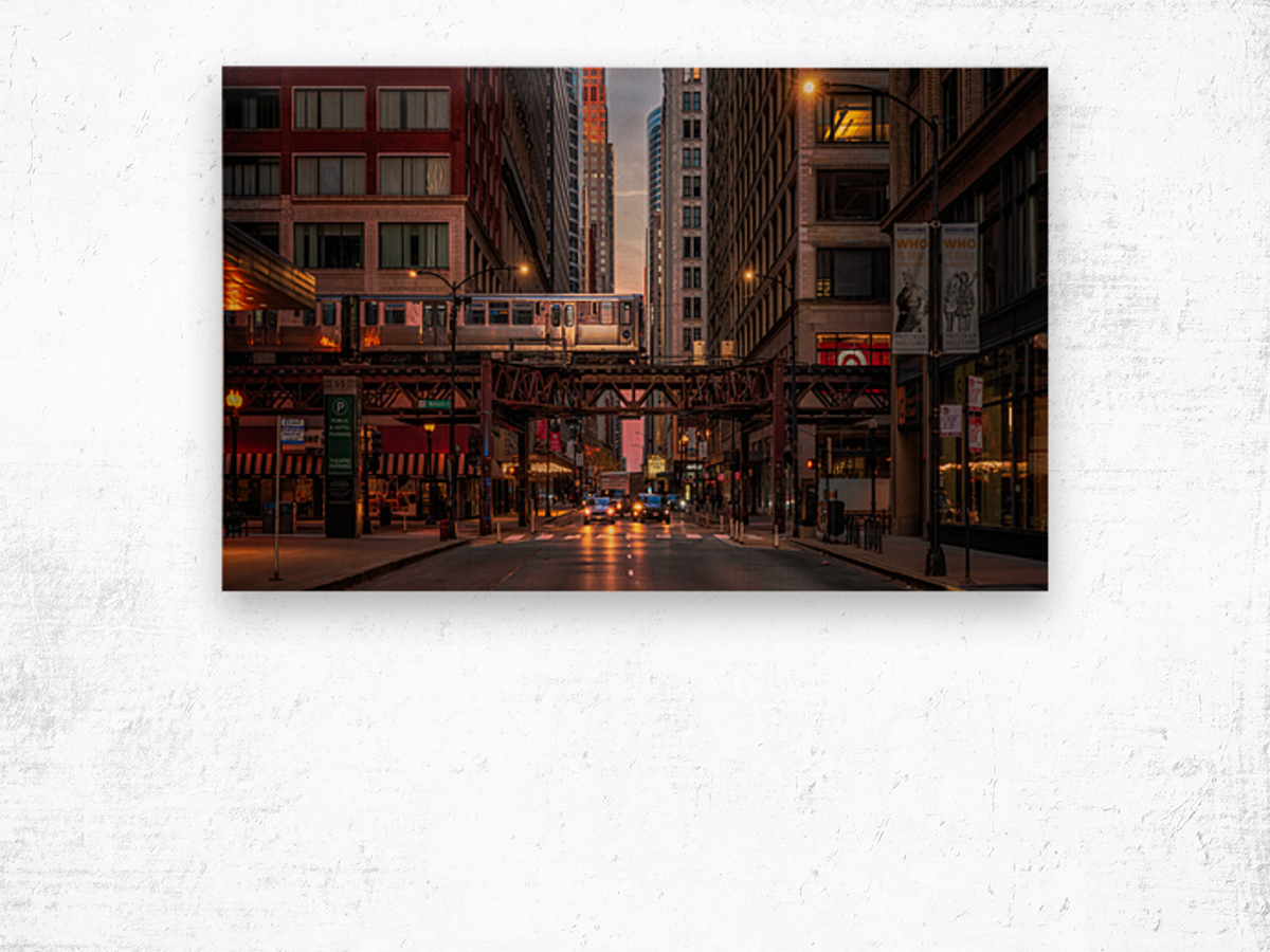The City Chicago Wood print